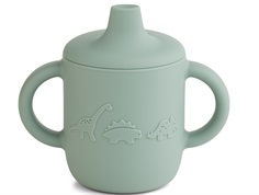Liewood dino/whale blue baby cup Neil silicone